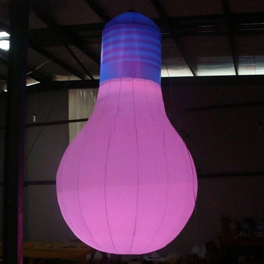 Led Lamp Hanging Inflatable Decorations 1.5 m H Lighting Inflatable Led Bulb, Inflatable